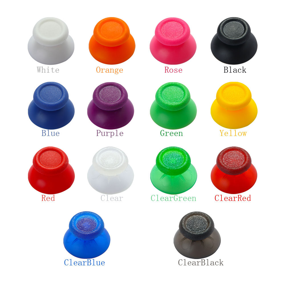 2pcs Controller 3D Thumb Sticks Replace Caps Joystick Thumbstick Cap Mushroom Head Rocker Replacement For Sony PlayStation 4 PS4