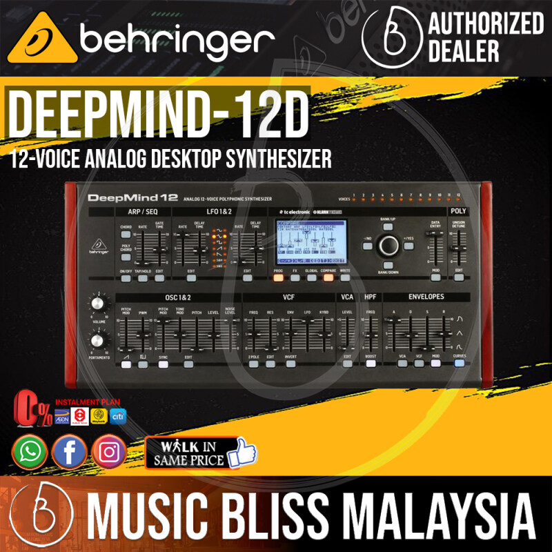Behringer DeepMind 12D 12-voice Analog Desktop Synthesizer (DeepMind12D / DeepMind-12D) *Everyday Low Prices Promotion* Malaysia