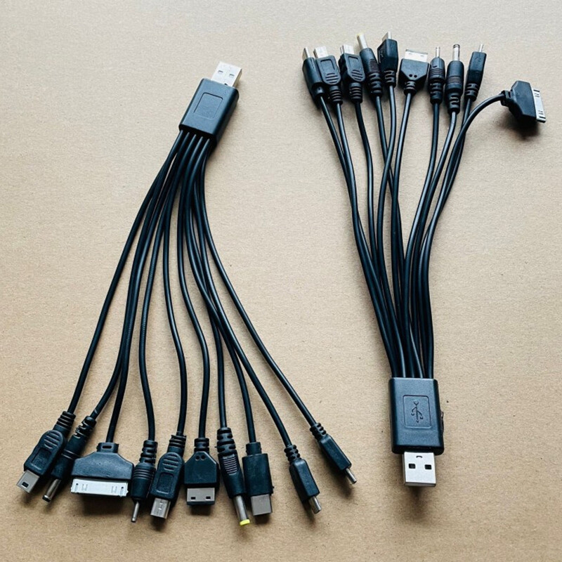 🔥🔥🔥 Multi Pin Cable Charger USB Adapter Cable Data Wire Cord 10 in 1 Multifunction USB Data Transfer Cable Universal