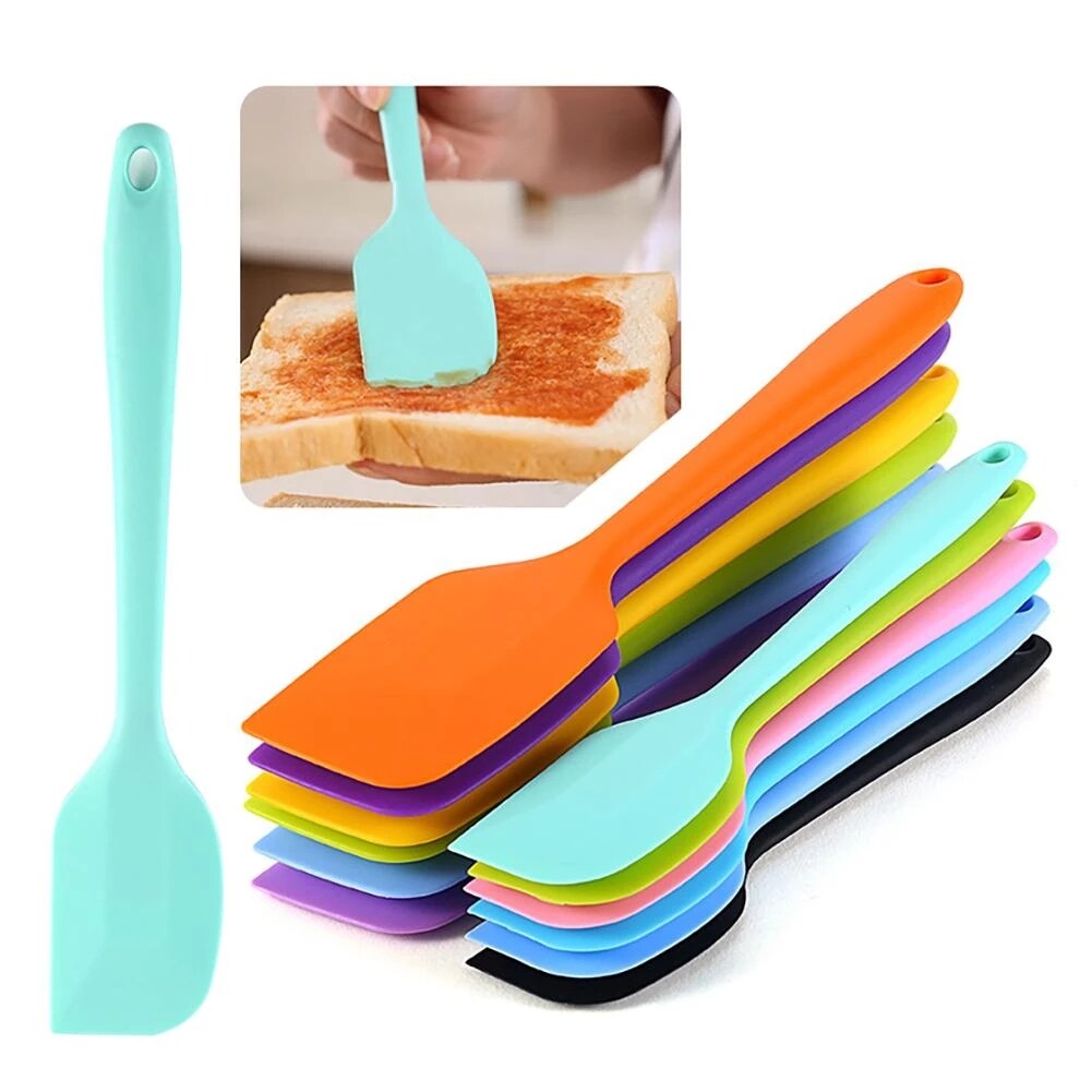 YESPERY Multicolour Food Grade Nonstick Butter Silicone Cooking Spatula Set, Pastry Spatula, Silicone Baking Pastry Spatula