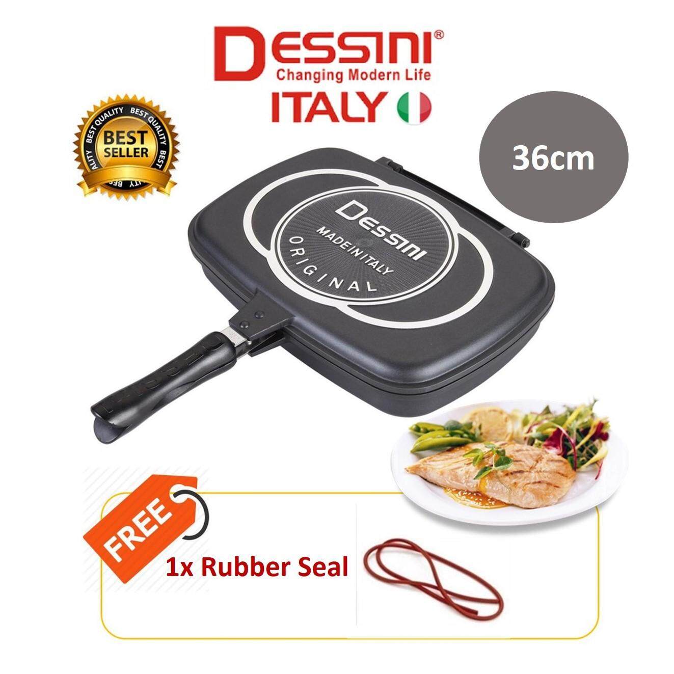 FENZO 36cm DESSINI High Scratch-Proof Die Casting Double Grill Pan