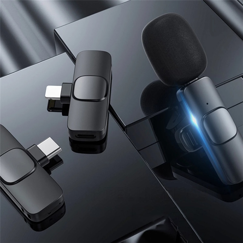 Micro Lavalier Không Dây Cho iPhone Điện Thoại Android Micro Không Dây Mini Thu Âm Kèm YouTube Facebook Vlog TikTok Phát Sóng Trực Tiếp