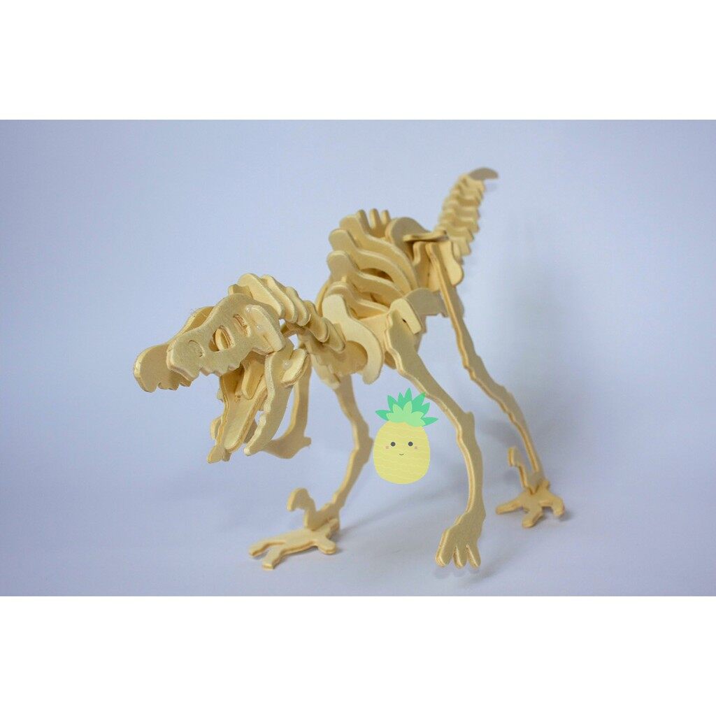 Mô Hình Đồ Chơi Lắp Ráp Gỗ 3D Khủng Long Velociraptor [Chưa lắp]