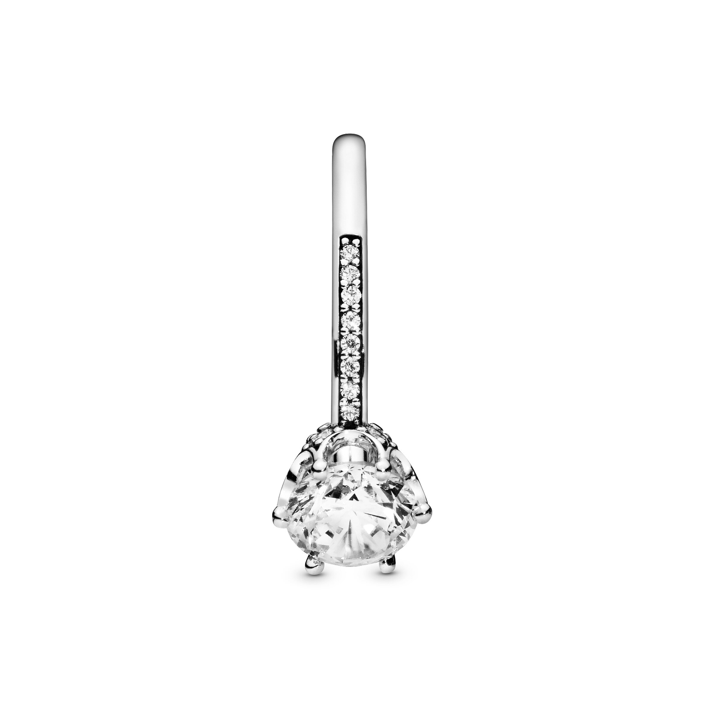 2021 Original Pandoras Clear Sparkling Crown Solitaire Ring