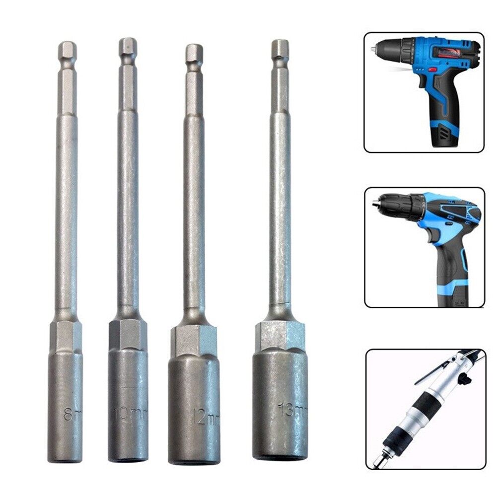 Toolstar 1Pcs 150mm Extension Socket Wrench Hexagon Nut Driver Drill Bit Adapter 5.5-19mm