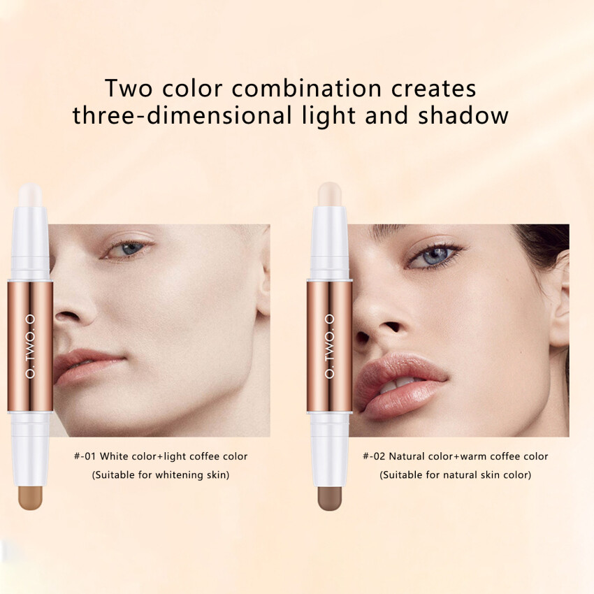 O. TWO. O Double Head Makeup Stick Clavicle Shadow Pen Three-Dimensional Highlight