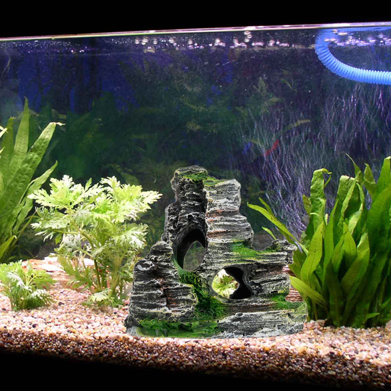 Mountain View Aquarium Rockery Hiding Cave Tree Fish Tank Ornament Decoration