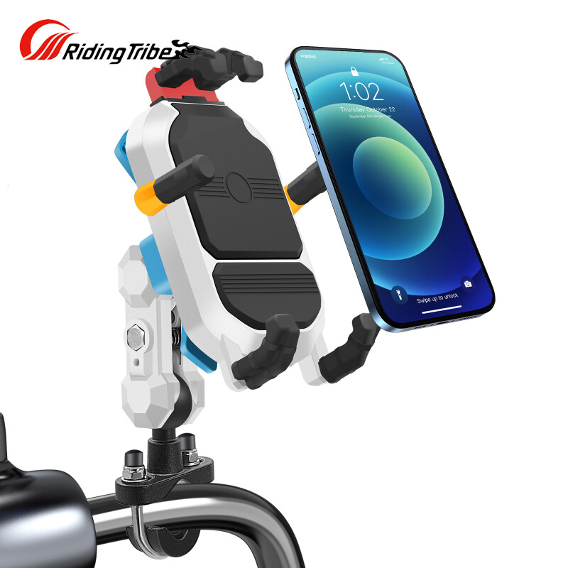 Riding Tribe Motorcycle Phone Holder Mount Bike Phone Holder 360 Degree Rotation Motorcycle Accessories For 3.5inch-6.5inch Smartphone