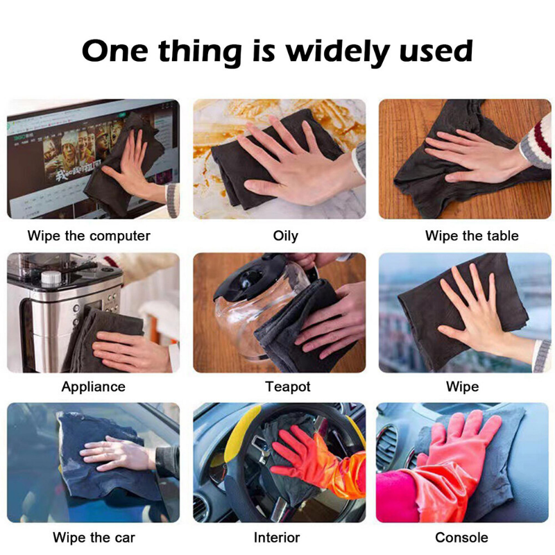YESPERY Khăn Lau Ma Thuật Dày Khăn Lau Kính Nhà Bếp Cửa Sổ Vi Sợi Thấm Nước Khăn Lau Đánh Bóng Làm Sạch Tái Sử Dụng