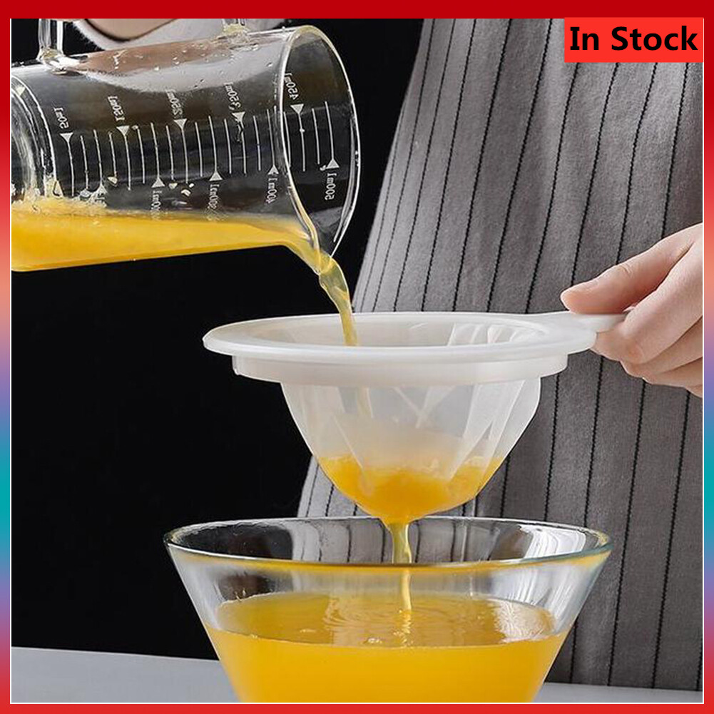 Nylon Ultra-Fine Filter Slag God Scum For Fruit Juice Tea Soy Milk Coffee Filter 100/200/400 Mesh Home Handheld Coffee Tea Leaf Filter Strainer Sieve Colander