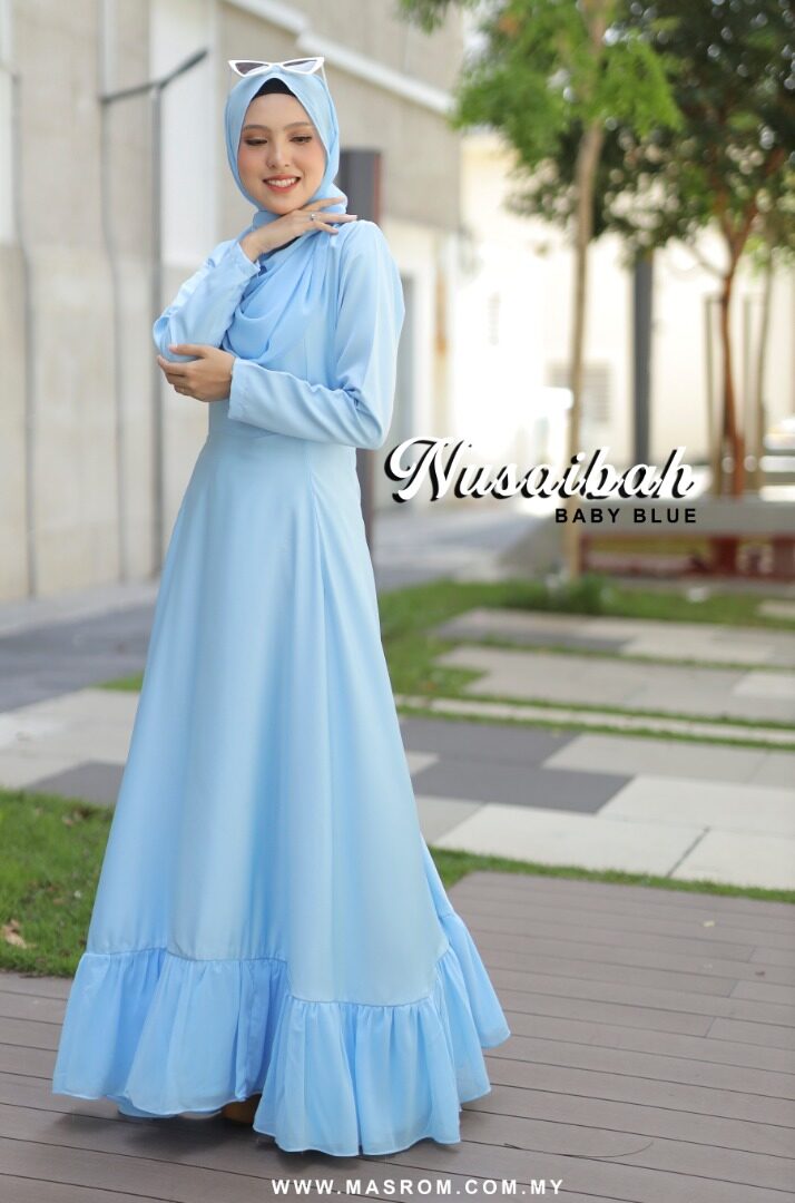 Jubah baby blue best sale