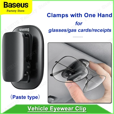 Baseus Car Eyeglass Holder Glasses Storage Clip for Audi BMW Universal Sun Visor Glasses Clip Eyeglass Holder Sunglasses Holder