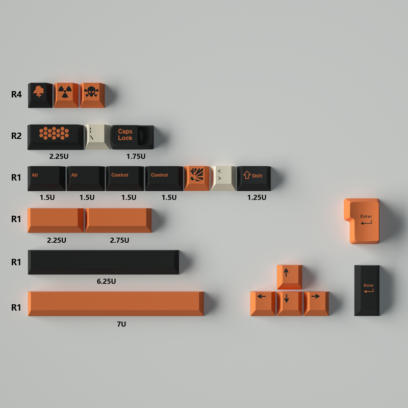 【Keycap only】gmk Carbon Keycap 130 phím anh đào Chiều cao PBT năm mặt thăng hoa Keycaps cho công tắc Cherry MX Bàn Phím Cơ RK61/Anne Pro 2/gk61