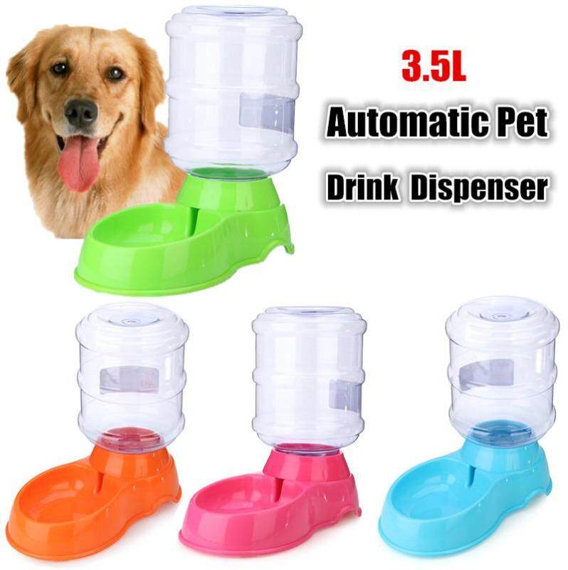 Bình Đựng Nước Uống Tự Động Cho Thú Cưng, Bình Đựng Nước Cho Chó, Mèo, 3,5L, Màu Hồng