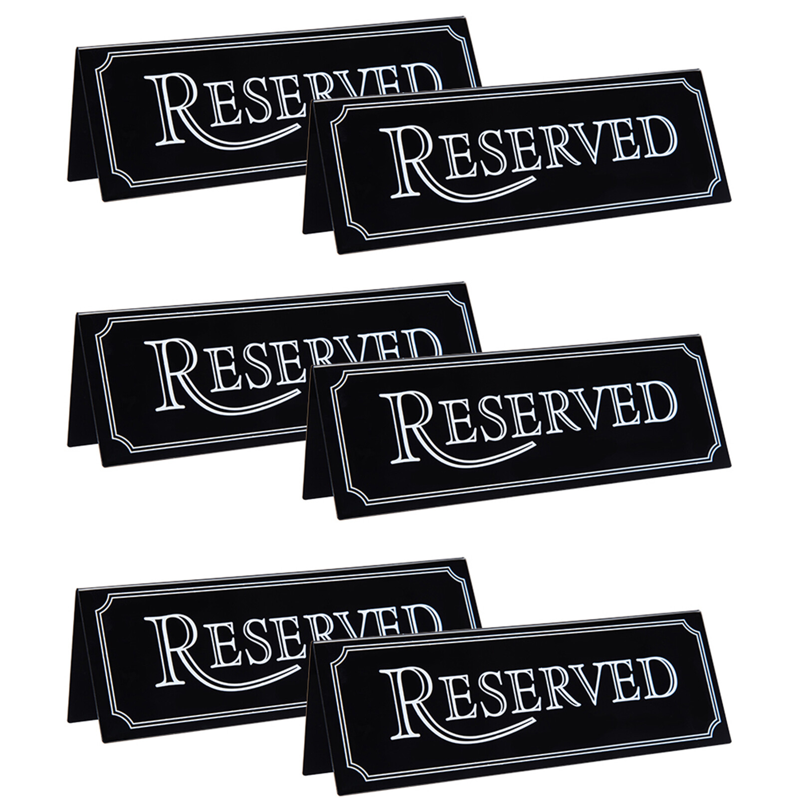 Dragonpad 6pcs Acrylic Table Card Sign Hotel Restaurant Reserved Table