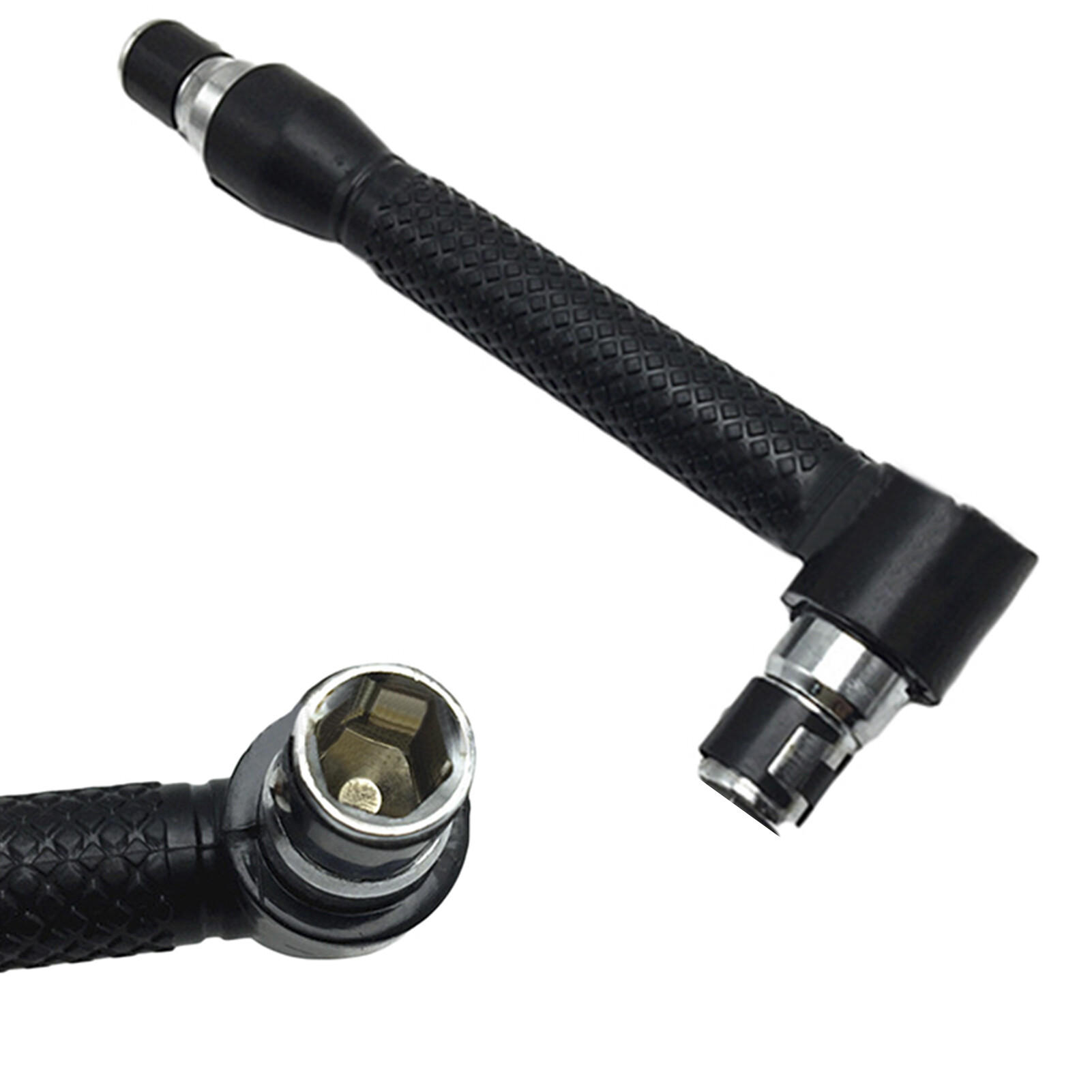 Black Mini 1/4 Ratchet Wrench Screwdriver Socket Wrench Rods Hand Tool with Bit