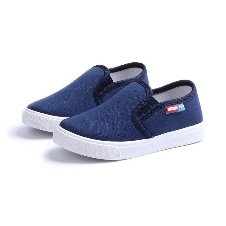 boys canvas slip on shoes