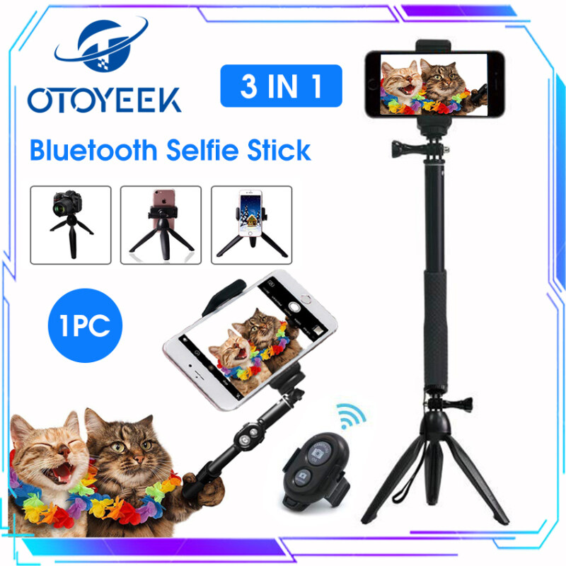 OTOYEEK Bluetooth Selfie Stick Tripod Camera Tripods Monopod Detachable Wireless Remote Extendable Handheld Holder Portable Stand Handsfree Shutter Flexible Holder for Phone Camera USB Rechargeable