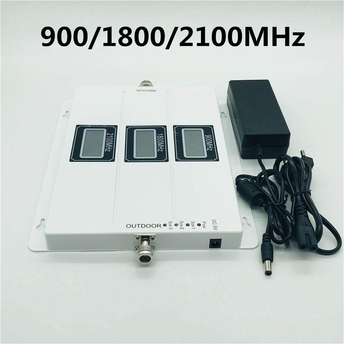 GSM/DCS/3G 900/1800/2100 MHz Điện Thoại Tăng Cường Tín Hiệu Repeater Bộ 2/ 3/4G Mạng 850/1800/2100 MHz Kích Sóng Điện Thoại Di Động Repeater chỉ