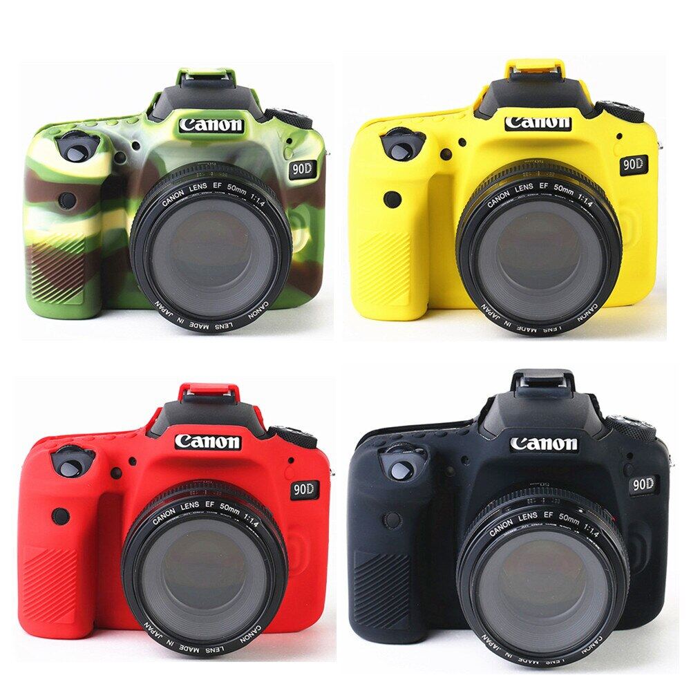 Vỏ Bọc Giáp Silicon Vỏ Bảo Vệ Thân Máy Cho Máy Ảnh DSLR Canon EOS 90D