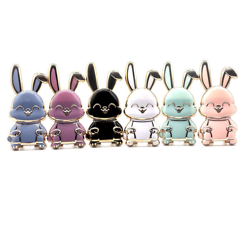 Phổ Dễ Thương Thỏ hoạt hình Nhẫn đeo ngón tay chủ đứng cho điện thoại di động Bunny giá đỡ có thể gập lại điện thoại di động chân đế phụ kiện điện thoại