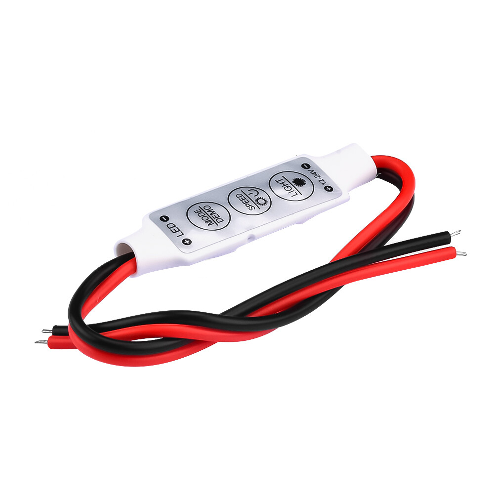 LANGTU Mini 12V Dải Đèn LED Bộ Điều Khiển Làm Mờ Với Công Tắc 3528 5050