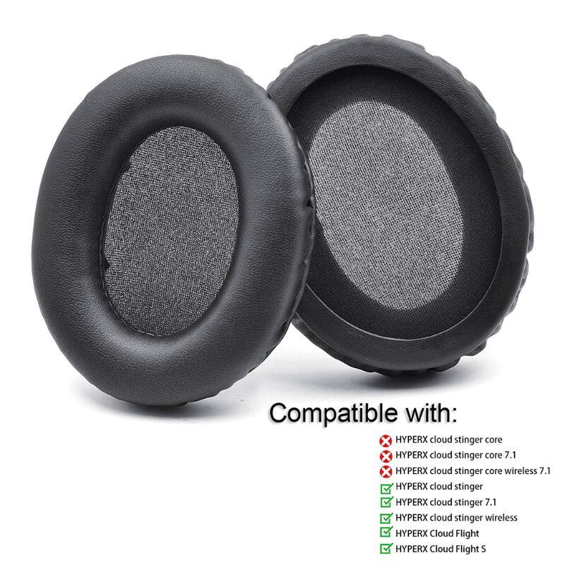1 Cặp Miếng Đệm Tai Bằng Da Miếng Đệm Tai Cho Tai Nghe HyperX Cloud Stinger/HyperX Cloud