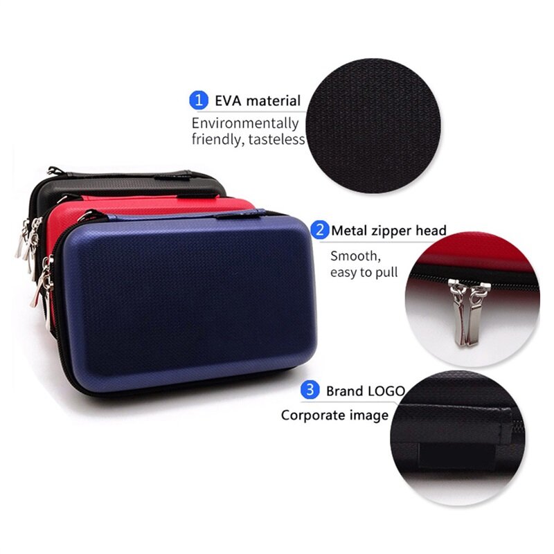 BlueWow Túi Đựng Tai Nghe Chơi Game Màu Đen Túi Đựng Đồ Hình Vuông Hộp Đựng Tai Nghe Bluetooth S07 Túi Bảo Vệ Túi Du Lịch Hộp Đựng Tai Nghe