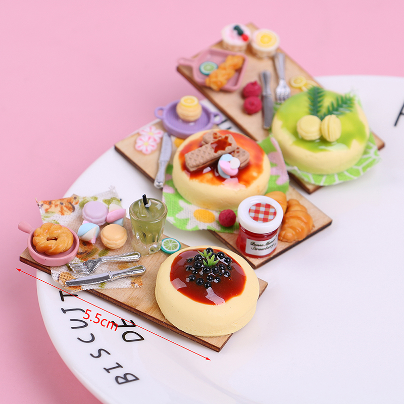 thumbnail image 2 of Dollhouse Miniatures Milk Cream Candy And Chocolate Fancy Cup Cake On Tier 2 of 11