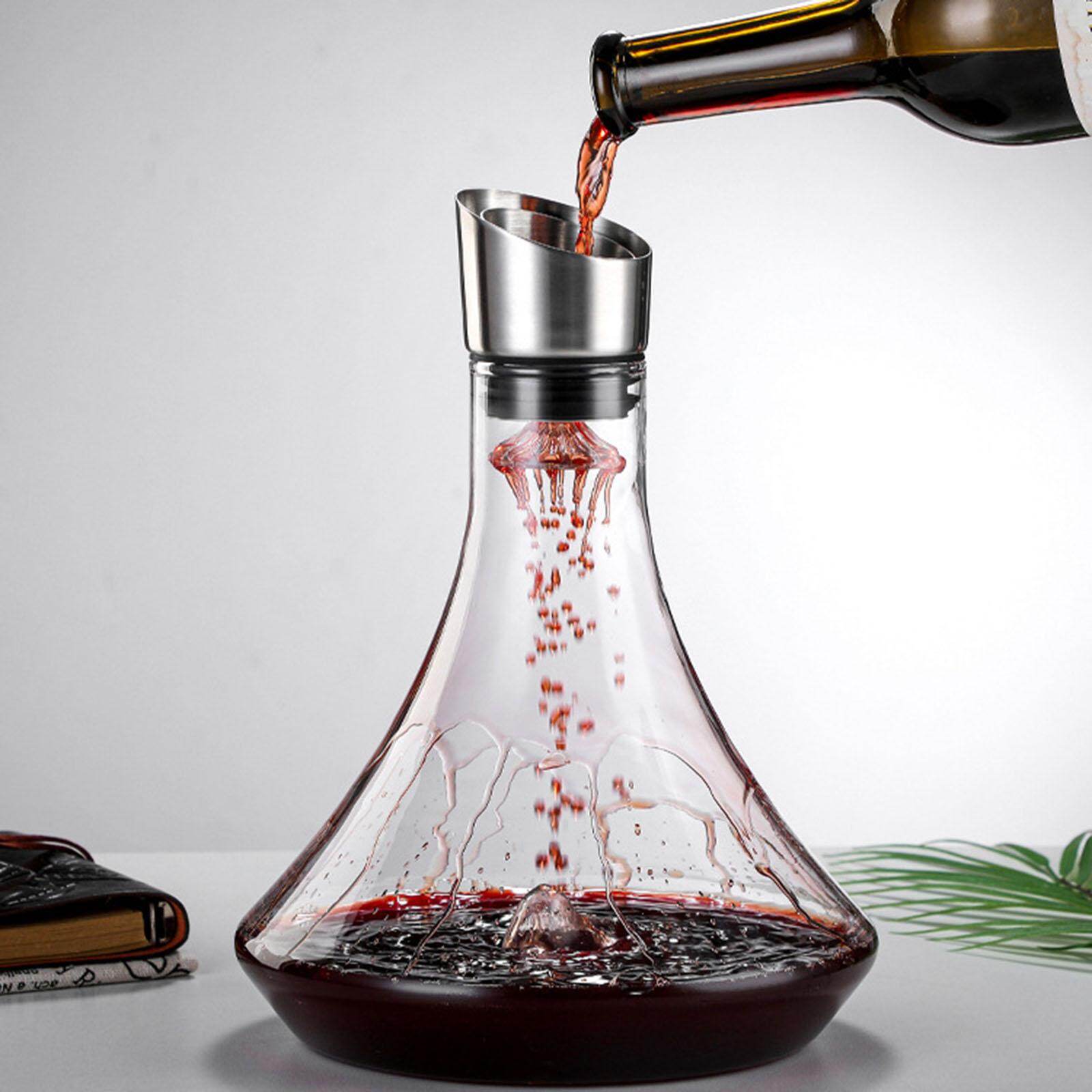 Serbery Red Wine Decanter Crystal Glass Wine Pitcher for Kitchen Home Wine Gifts