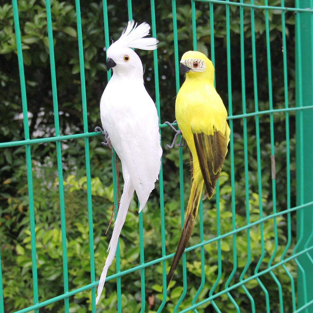 【In Stock】Home Garden Birds decoration Colorful Fake Parrots Artificial Birds Model Outdoor Home Garden Lawn Tree Decor