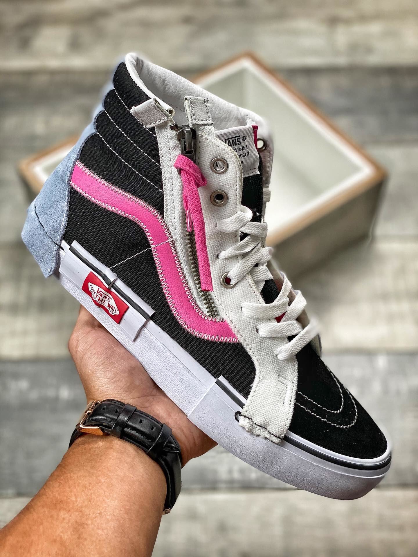 vans sk8 hi with joggers