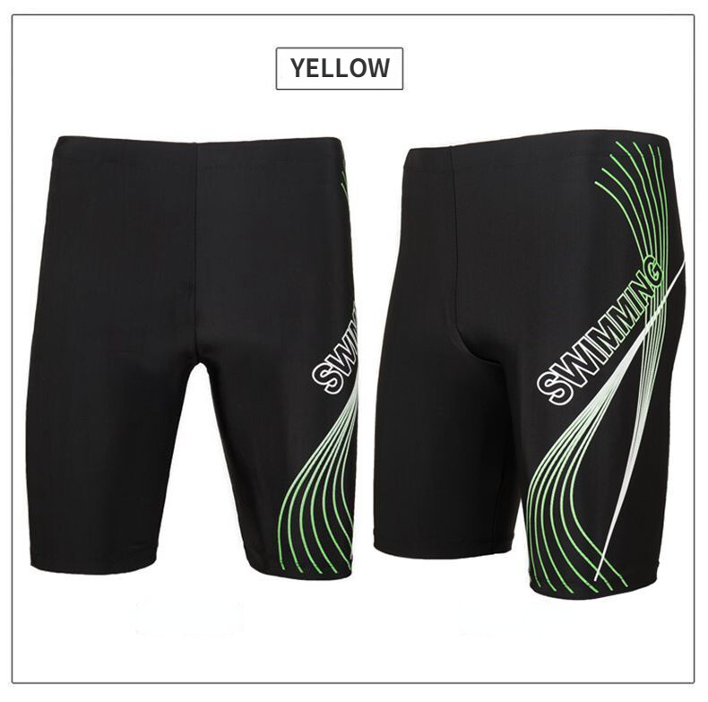 Men's Swimming Shorts Hot Spring High Elastic Quick Drying Large Size Swimwears_voghion.com