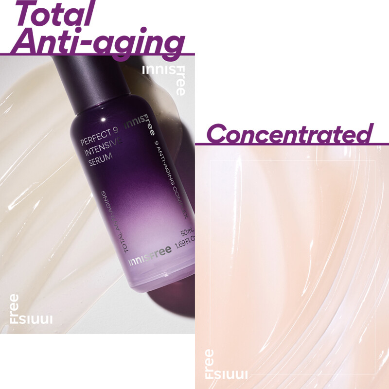 Kem Dưỡng Chống Lão Hóa New Version 2023 Innisfree Perfect 9 Intensive Series ( Skin, Lotion, Serum, Cream, Eye Cream)