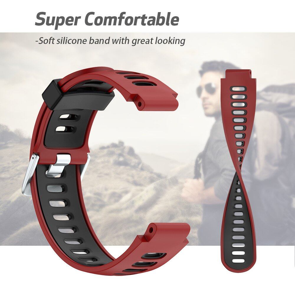 Compatible for Garmin Forerunner 735XT Straps, Soft Silicone Replacement Watch Bands for Garmin Forerunner 230/235/ 620/630/ 735XT Smart Watch
