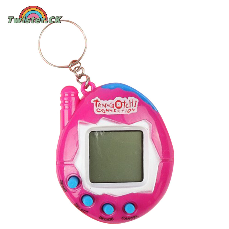 Twister.CK Nostalgic Tamagotchi Virtual Electronic Pets Machine Mini Handheld Game Console Solid Color Children Gifts