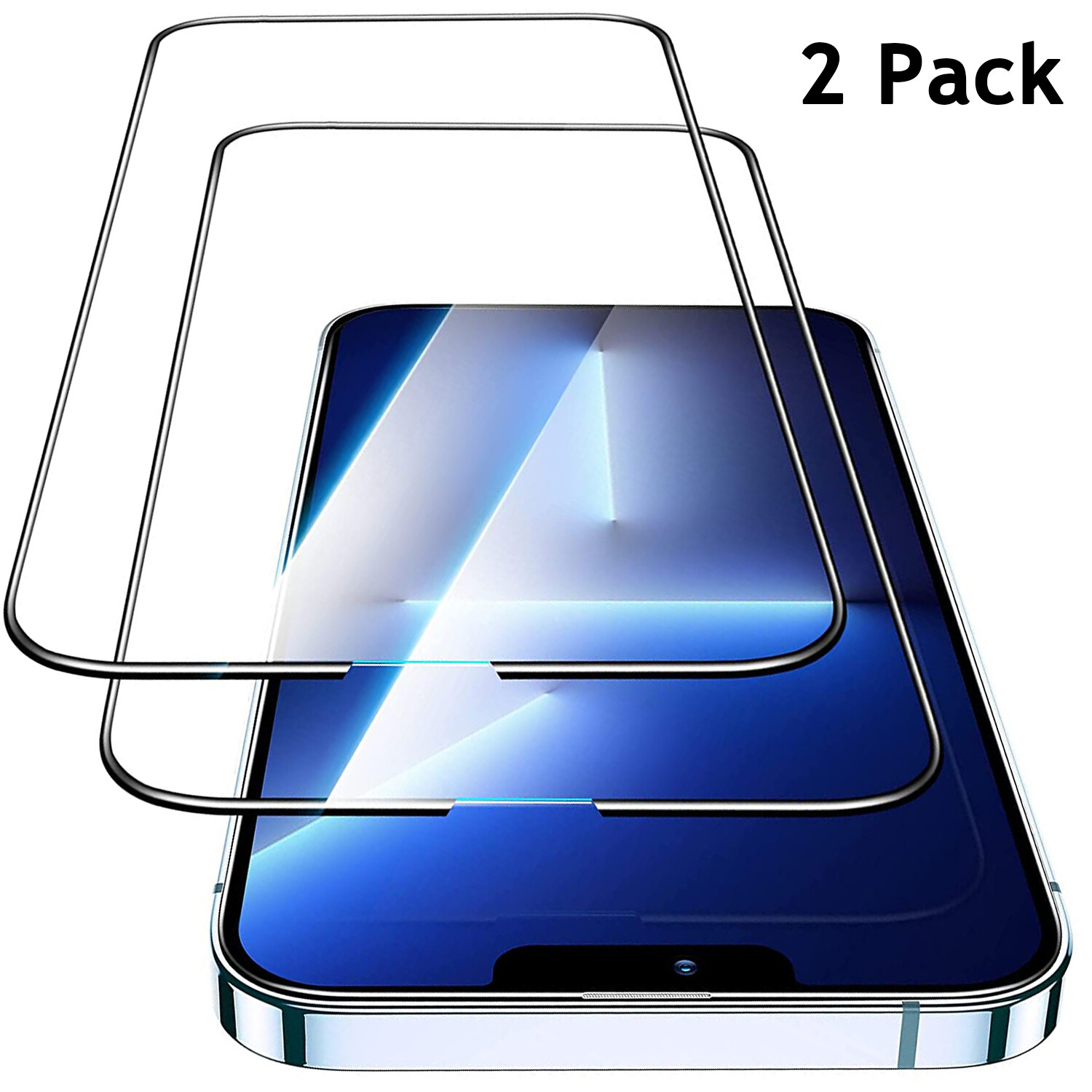 2 pack for iphone 15 pro max screen protector/iphone 13 pro screen protector tempered glass screen film for iphone /14 pro max/13 pro max/13 mini/12 pro max/xs max/xr