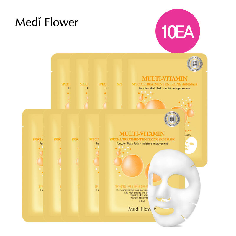 [Mediflower] [bó 10] tấm mặt nạ da xử lý đặc biệt 4 loại-Cải thiện độ ẩm, mượt & mịn