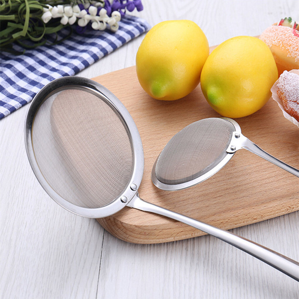 Stainless Steel Wire Fine Mesh Oil Strainer Flour Colander Sieve Sifter