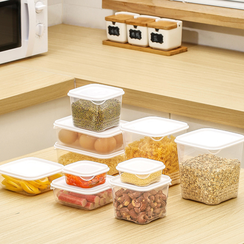 Houseeker Kitchen Storage Box Fruit Food Sealed Container Refrigerator Frozen Meat Compartment Case Freezer Fresh-Keeping Box Organizer