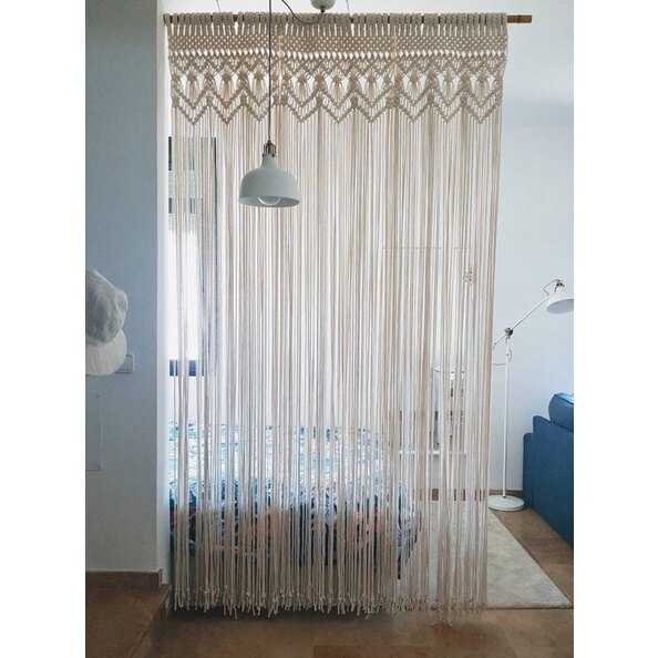 Rèm Cửa Trang Trí Macrame Ngang 1M *1M8( Hoặc Có Thể Điều Chỉnh)
