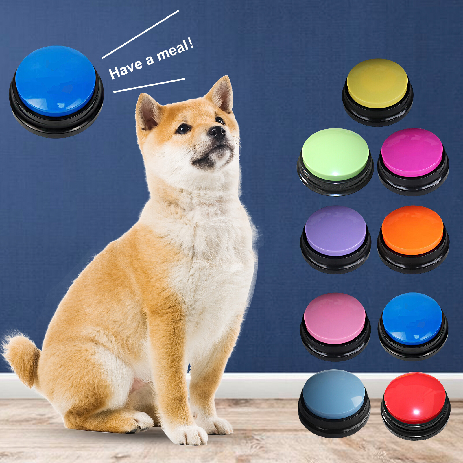 Bite Resistant Relieve Boredom Sound Button Entertain Interactions Pet Dog Recordable Talking Button Pet Supplies Pet Training Buzzer
