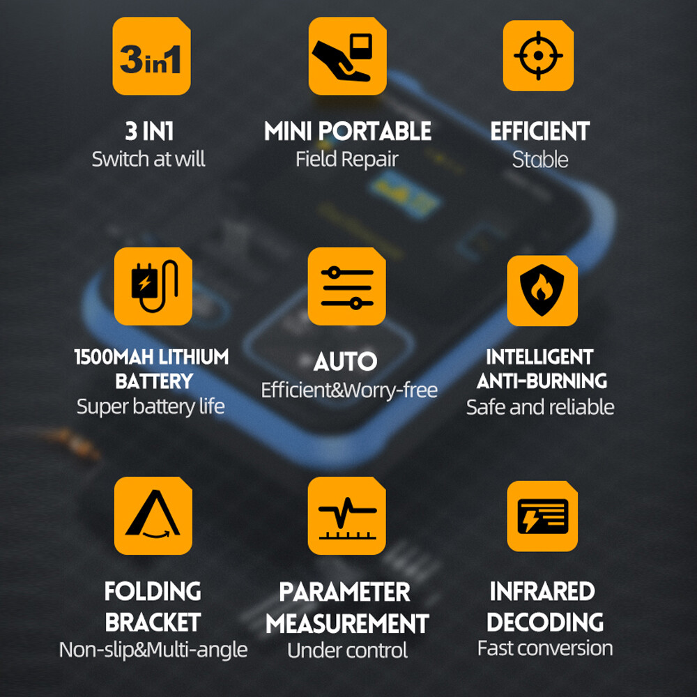 KKmoon 3in1 Digital Oscilloscope Transistor Tester Function Signal Generator Meter Handheld Oscilloscope 2.4inch TFT Display 10MS/s Sample Rate 500KHz Bandwidth Oscillometer