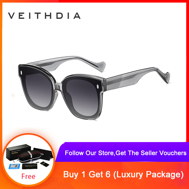 Veithdia new polarized sunglasses anti uv sunglasses large frame tr90+plate material unisex sunglasses bc9101