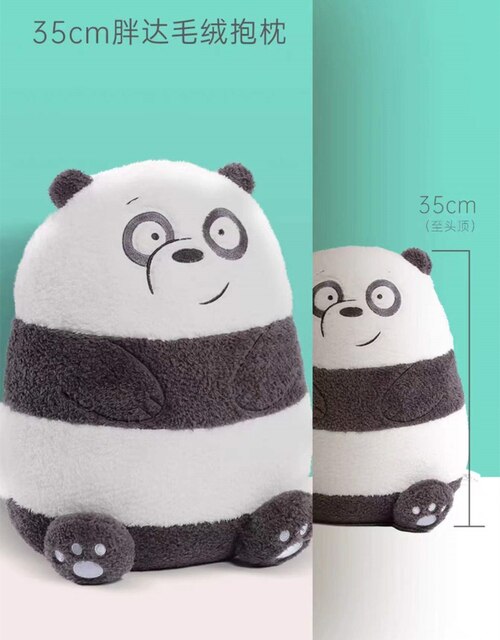 14 Inch Original Cartoon We Bare Bears Plush Toys Grizzly Panda Ice Bear Soft Stuffed Dolls Plushies Cushion Figures Gifts