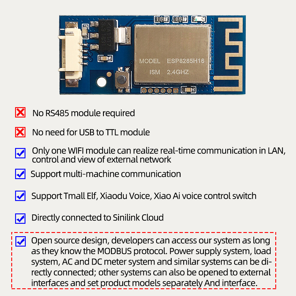Shockley ESP8285 WiFi Module Wireless Transparent Transmission Module ESP8285 Serial Port WiFi Module for Smart Home