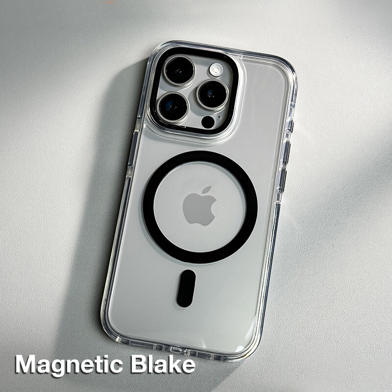 Sanptoch For Magsafe Crystal Clear Phone Case For iPhone 15 / 14 / 13 Pro Max Transparent Shockproof Cover For iPhone 15 Pro Max Mag Military Drop Protection Casing