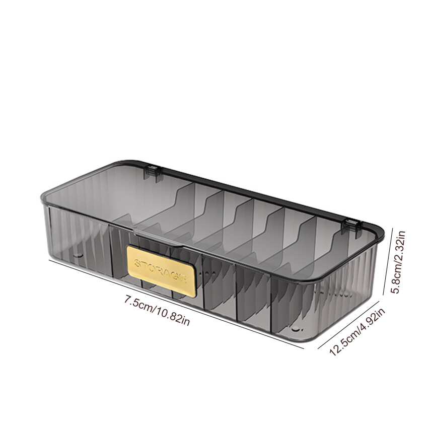 Cable Storage Box Transparent Plastic Data Line Storage Container For Desk Stationery Multifunctional Headset Data Charging Line