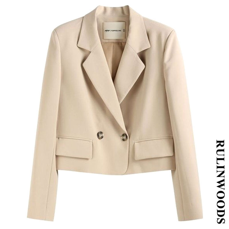 RULINWOODS Áo Blazer Nữ Phong Cách Hàn Quốc Mới Về