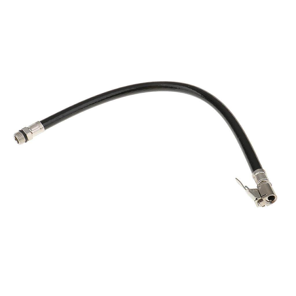 Motorcycle Car Tyre Air Pump Inflator 1//4/" Rubber Air Pipe Hose Zinc Valve
